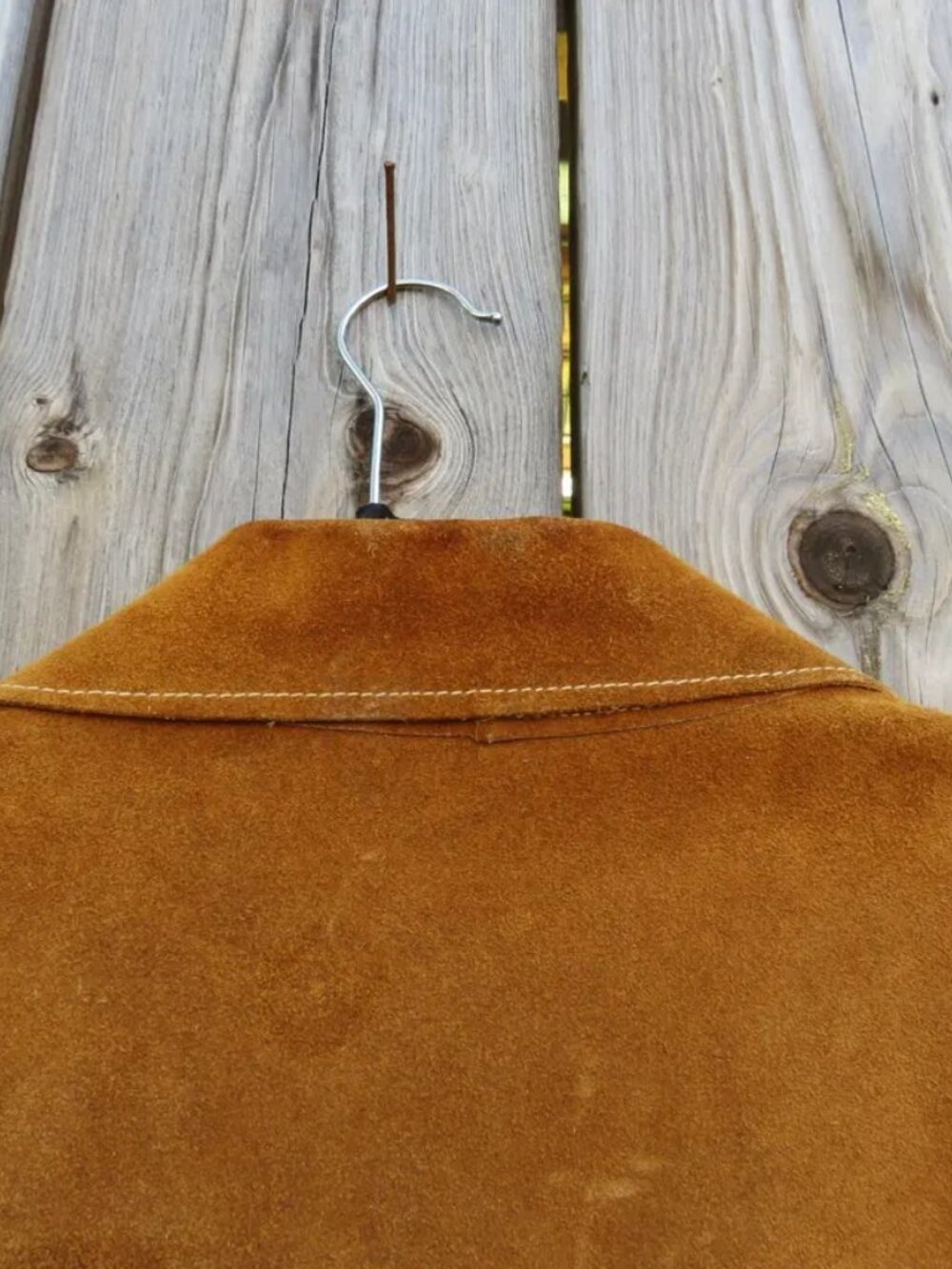 1970s Suede Jacket Mens 44 JC Penney Western Leather Shirt Jacket - Picture 8 of 9
